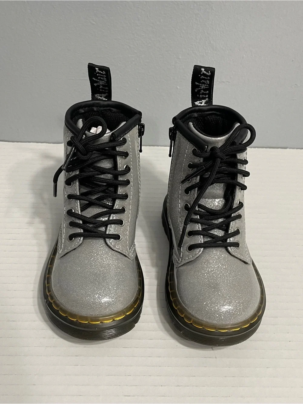 Dr. Martens sparkly silver